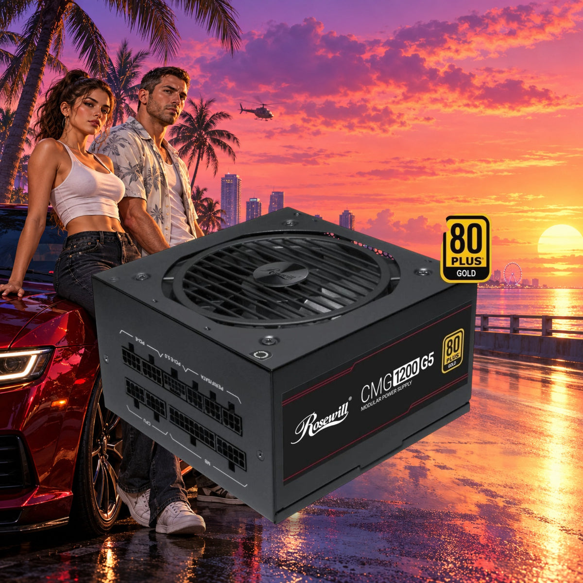Rosewill CMG1200G5 1200W Gold PCIe 5.0 Modular PSU - Sealed New — Groovy Computers product artwork