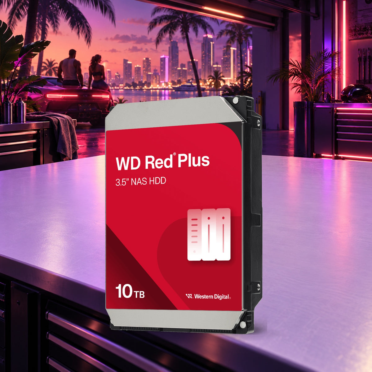 WD Red Plus 10TB NAS HDD 3.5" — Recertified | WD Direct Replacement — Groovy Computers product artwork
