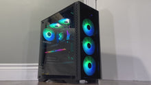 Load and play video in Gallery viewer, Brand New High End 10-Core Gaming PC, i9-10850K, RTX 4080 / 4070 Options, 32GB 3600mhz DDR4 Ram, 1TB NVME SSD, 4TB HDD
