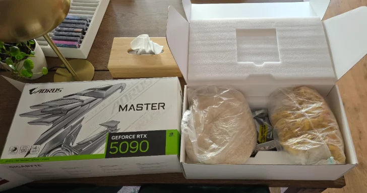 Imagine Dropping $3,000 on a AORUS GeForce RTX 5090—Only to Unbox the Ultimate GPU… of Carbs: Rice and Pasta!
