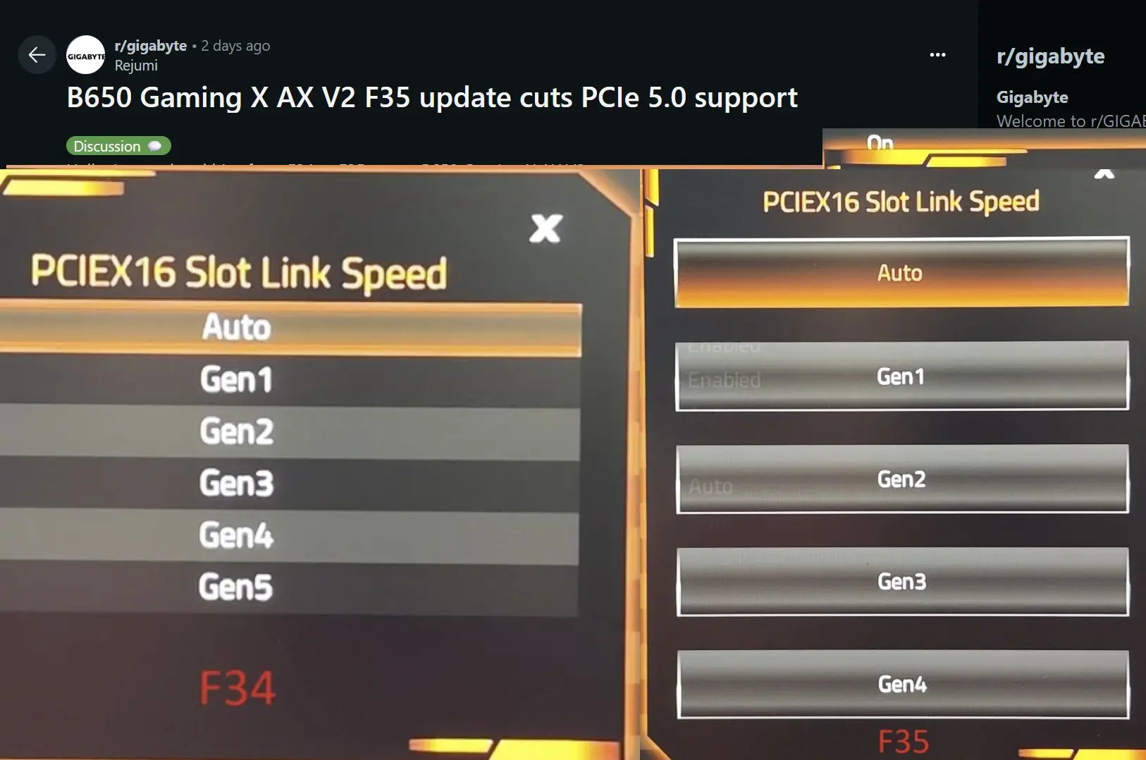 Gigabyte Kills PCIe 5.0 Support in F35 BIOS for B650 Motherboards