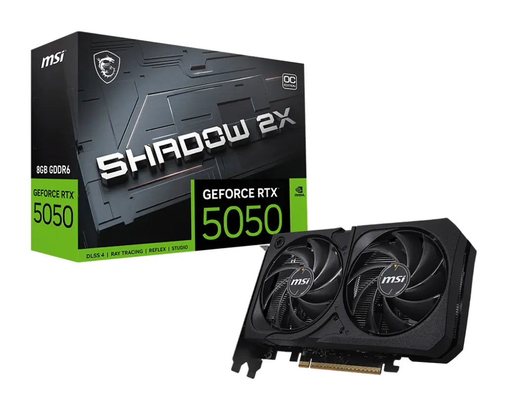 GeForce RTX 5050 Shadow 2X OC by MSI: Custom With TorX 5.0 Fans