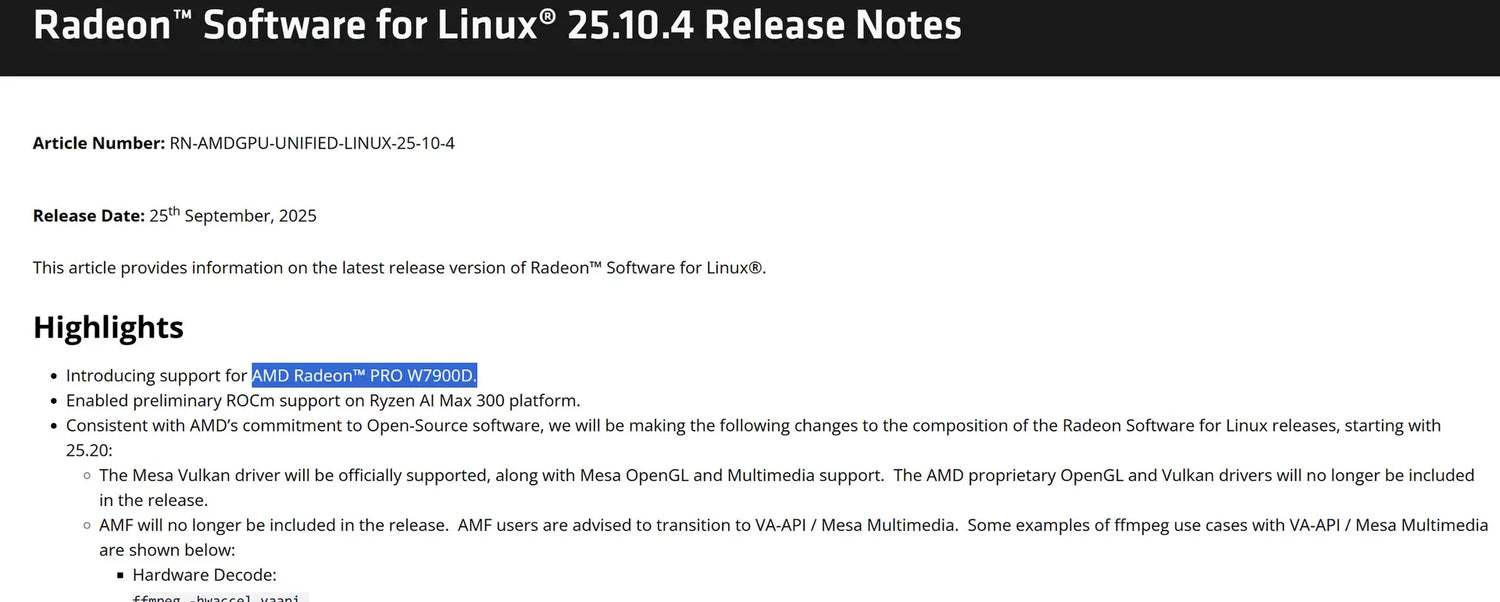 AMD Developing China-Specific Radeon PRO W7900D Workstation GPU