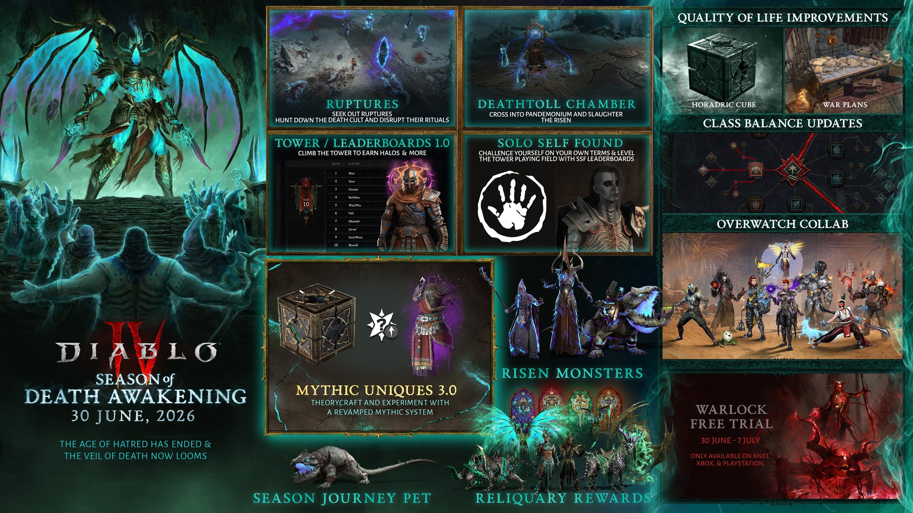 Diablo 4 Season of Death Awakening Details and Patch Notes - Diablo 4 Guide