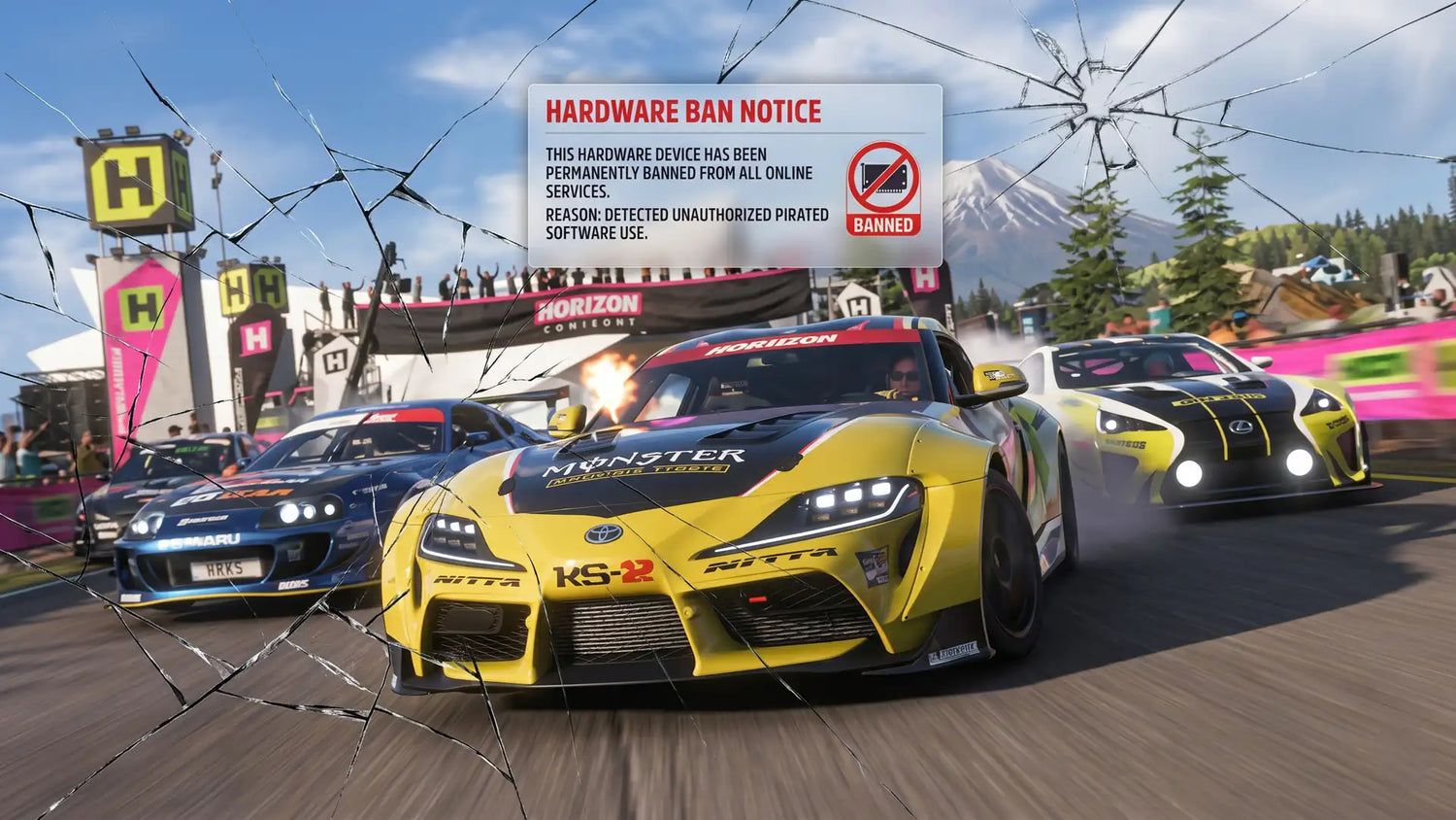 Forza Horizon 6 developers will issue a lifetime hardware ban for pirated versions of the game.