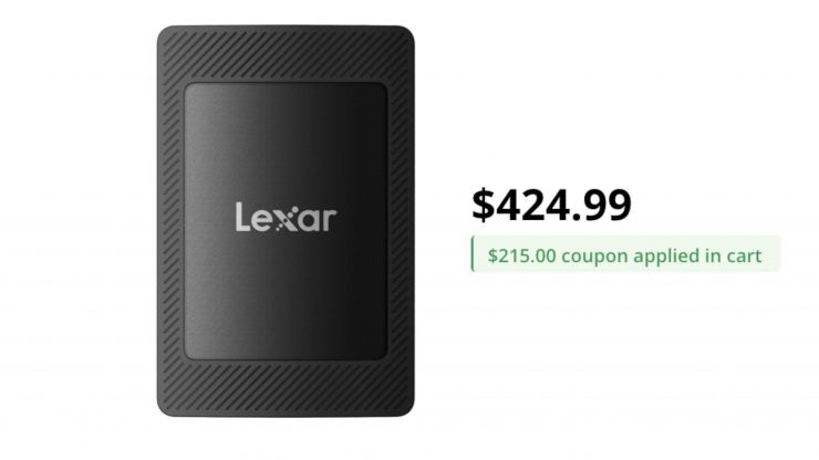 Save up to $215 USD on the Lexar 1TB & 2TB SL500 USB-C 3.2 Gen 2x2 Portable SSDs