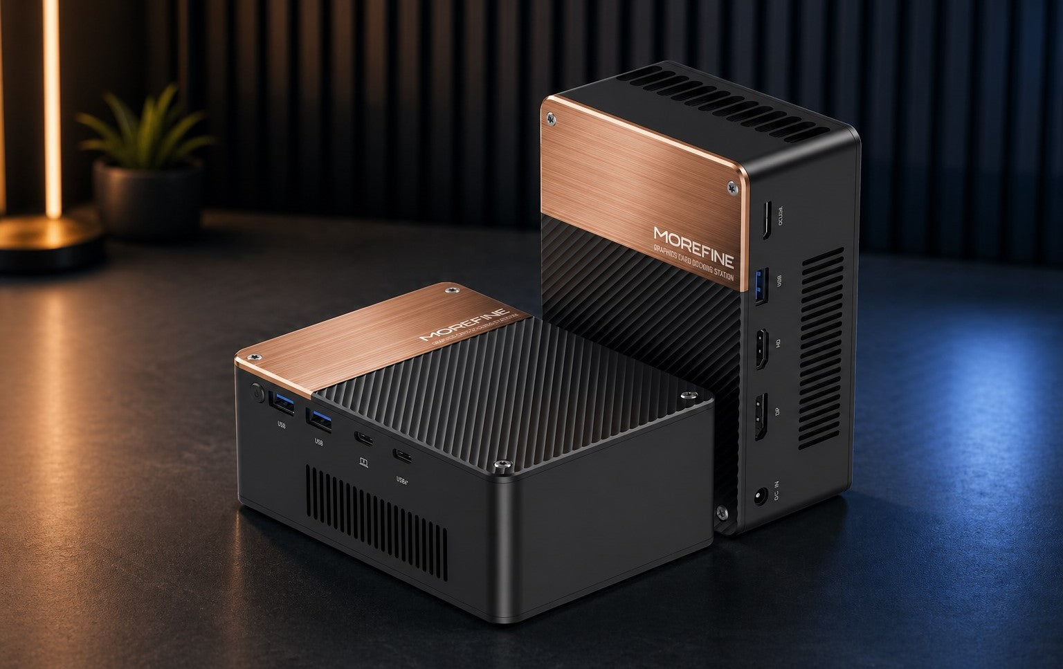 MOREFINE Crams A Desktop RTX 5060 Ti Into A $1,099 Pocket-Sized eGPU With Thunderbolt 5 And OCuLink