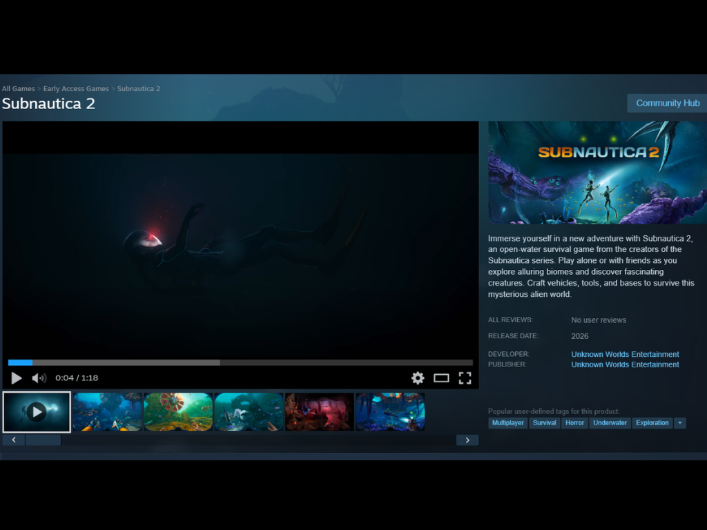 Subnautica 2 developer Unknown Worlds may have dropped Krafton as publisher on Steam, Epic, and Xbox