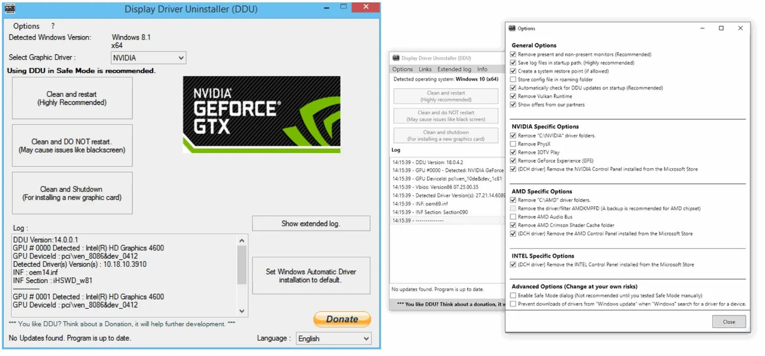 Display Driver Uninstaller (DDU) download version 18.1.1.5