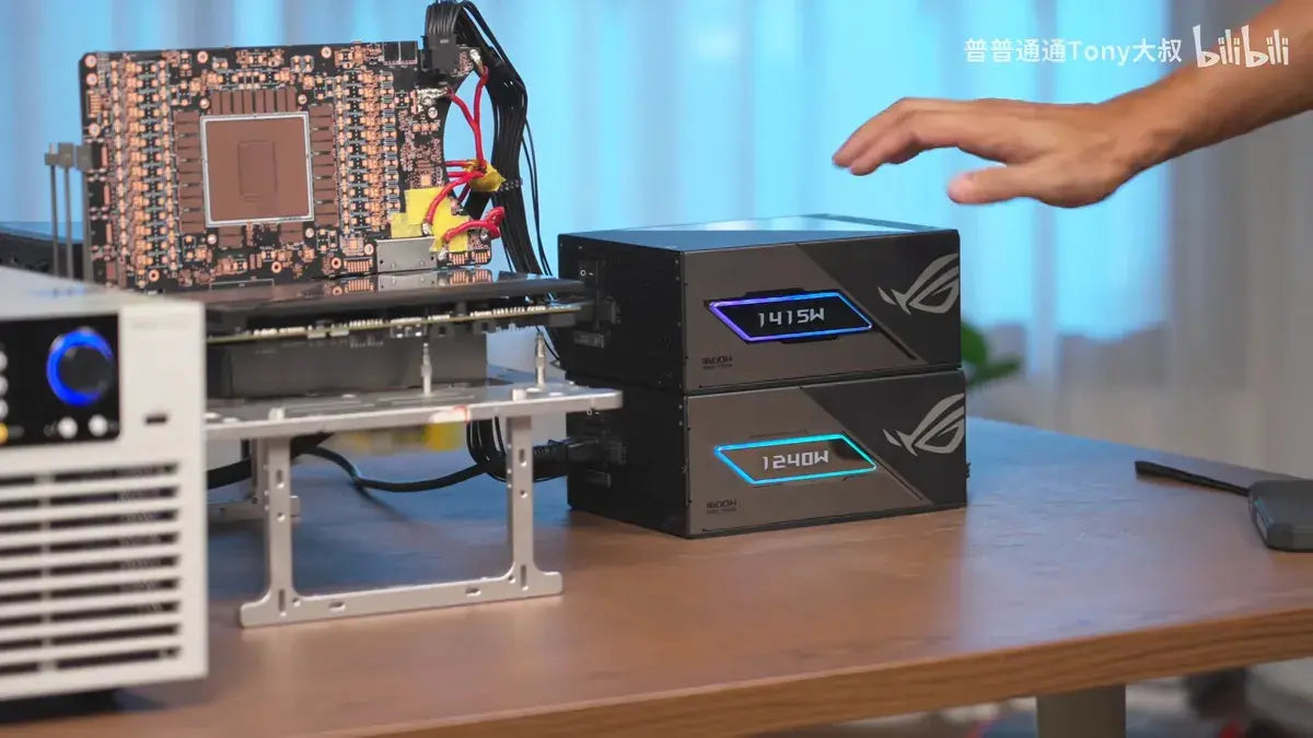 Asus RTX 5090 BTF Edition Power Connector Test Exceeds 1900W and maintains Stable Temperatures