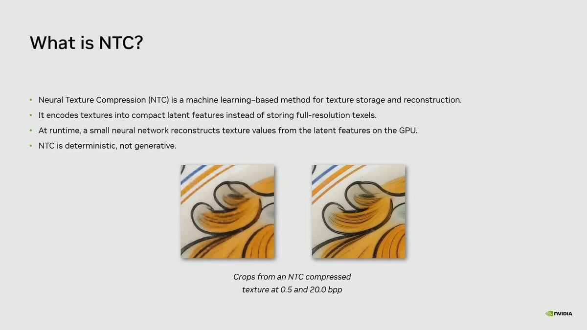 Nvidia AI tech claims to slash gaming GPU memory usage by 85% with zero quality loss — Neural Texture Compression demo reveals stunning visual parity between 6.5GB of VRAM and 970MB