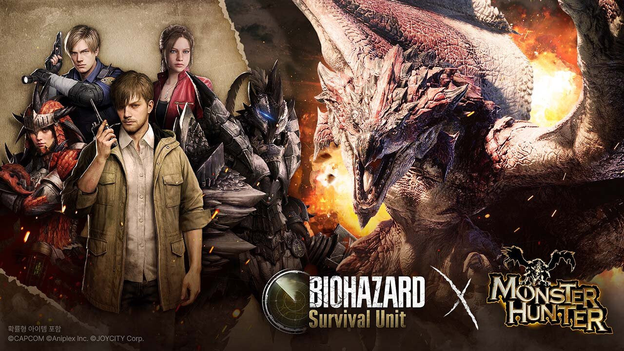 JOYCITY Launches 'Resident Evil: Survival Unit' x 'Monster Hunter' Collaboration Update