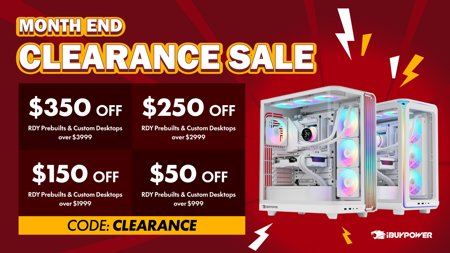 iBUYPOWER April Clearance Sale Runs Big PC Discounts
