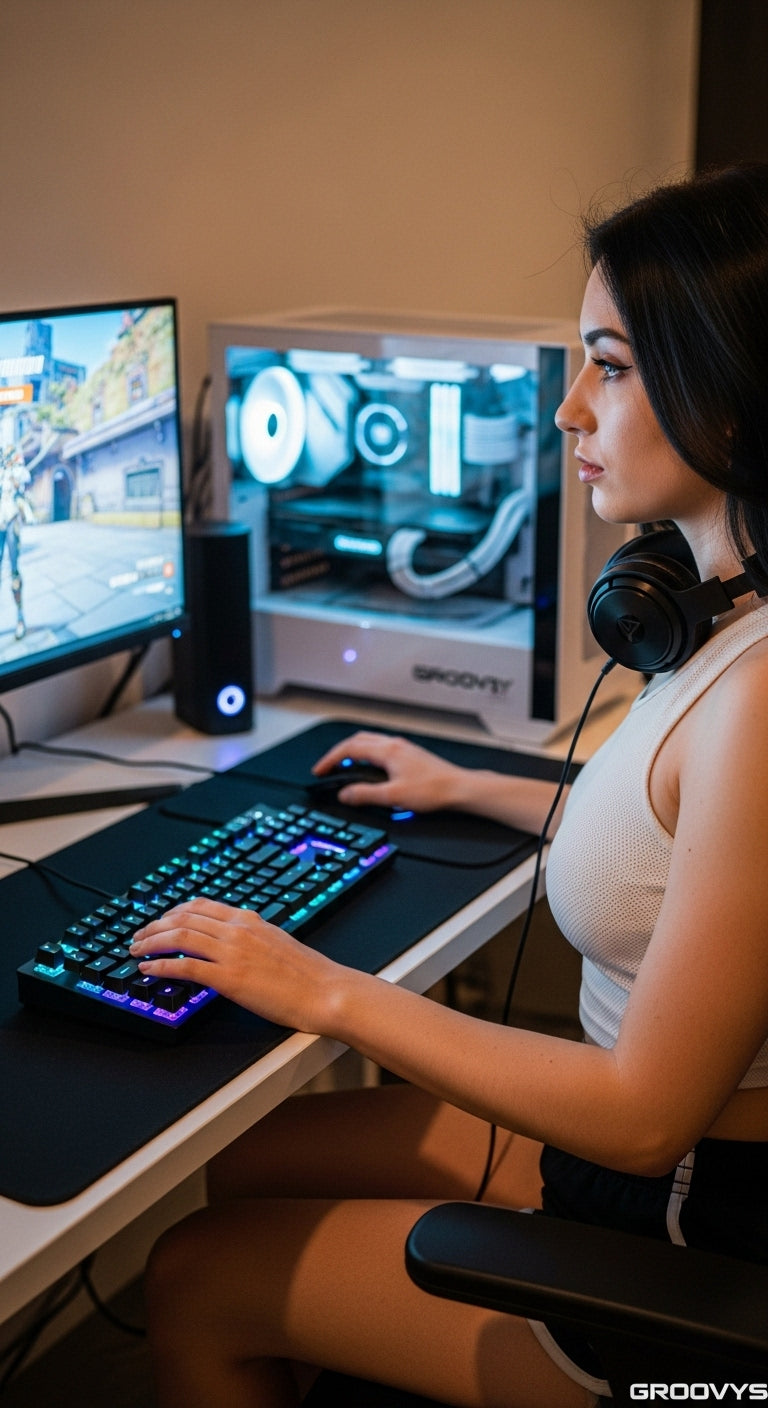 Upgrade your gaming with Canadian-built custom PCs, stunning ultrawide monitors, and stylish white mesh tanks—experience smooth gameplay and modern style. Visit GroovyComputers.ca today to level up your setup!