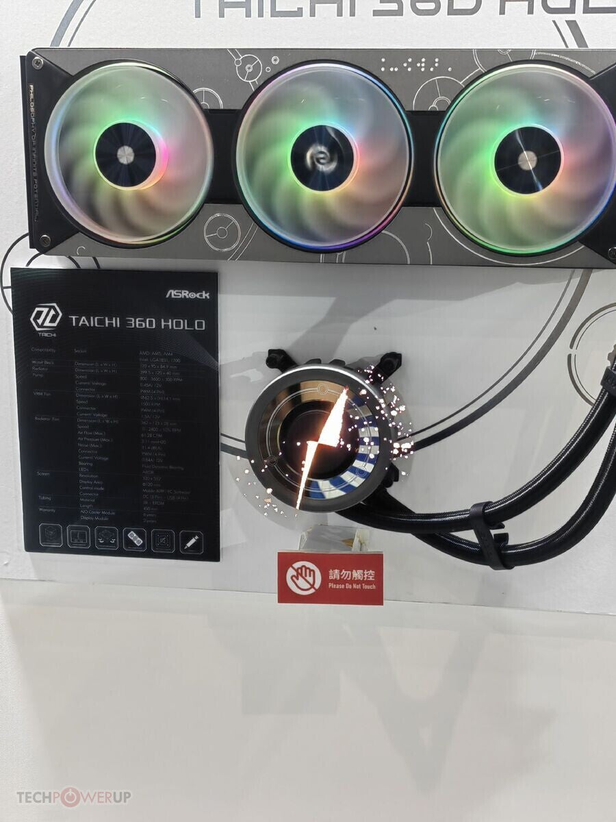 ASRock CPU Coolers at Computex: an AIO with a 3D Holographic Fan