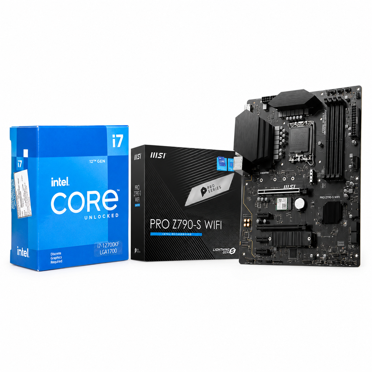 Intel Core i7-12700KF + MSI PRO Z790-S WiFi DDR5 Motherboard Bundle