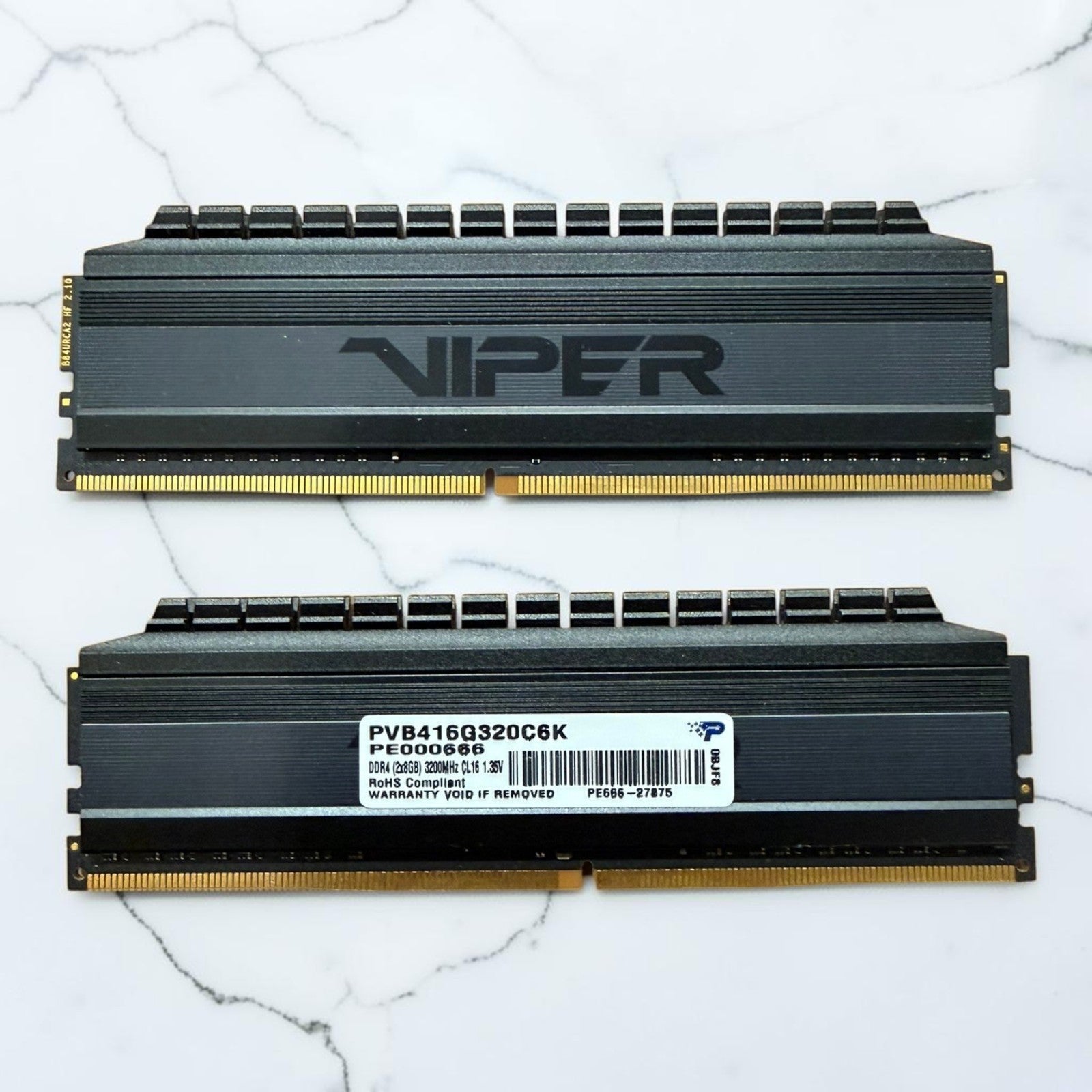 Patriot Viper 4 Blackout 16GB 2x8GB DDR4-3200 CL16 RAM [Lifetime Warranty]