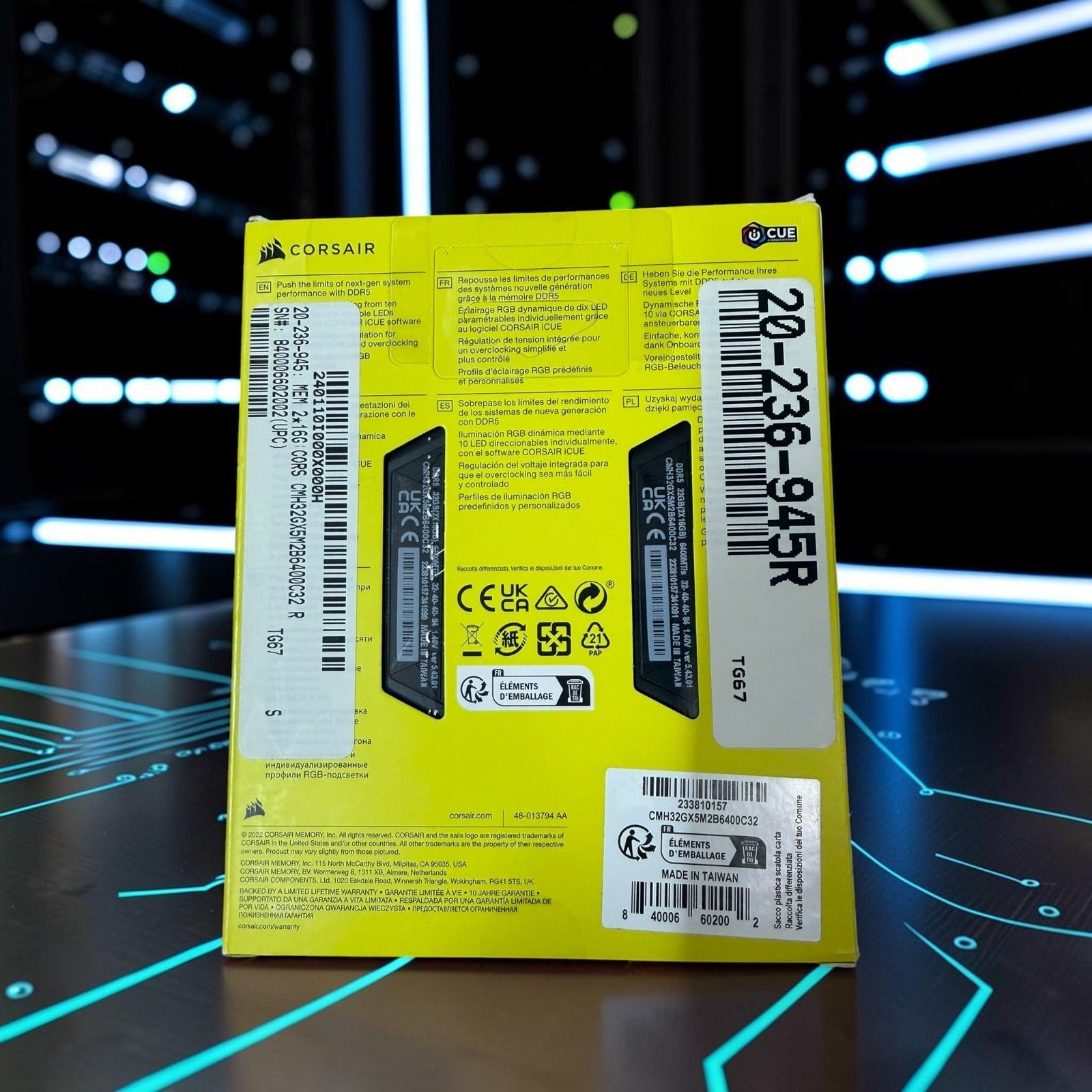 Corsair Vengeance RGB 32GB (2x16GB) DDR5-6400 CL32 Black [SEALED]