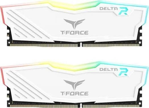 TEAMGROUP T-Force Delta RGB 16GB 2x8GB DDR4-3600 White RAM [Lifetime Warranty]