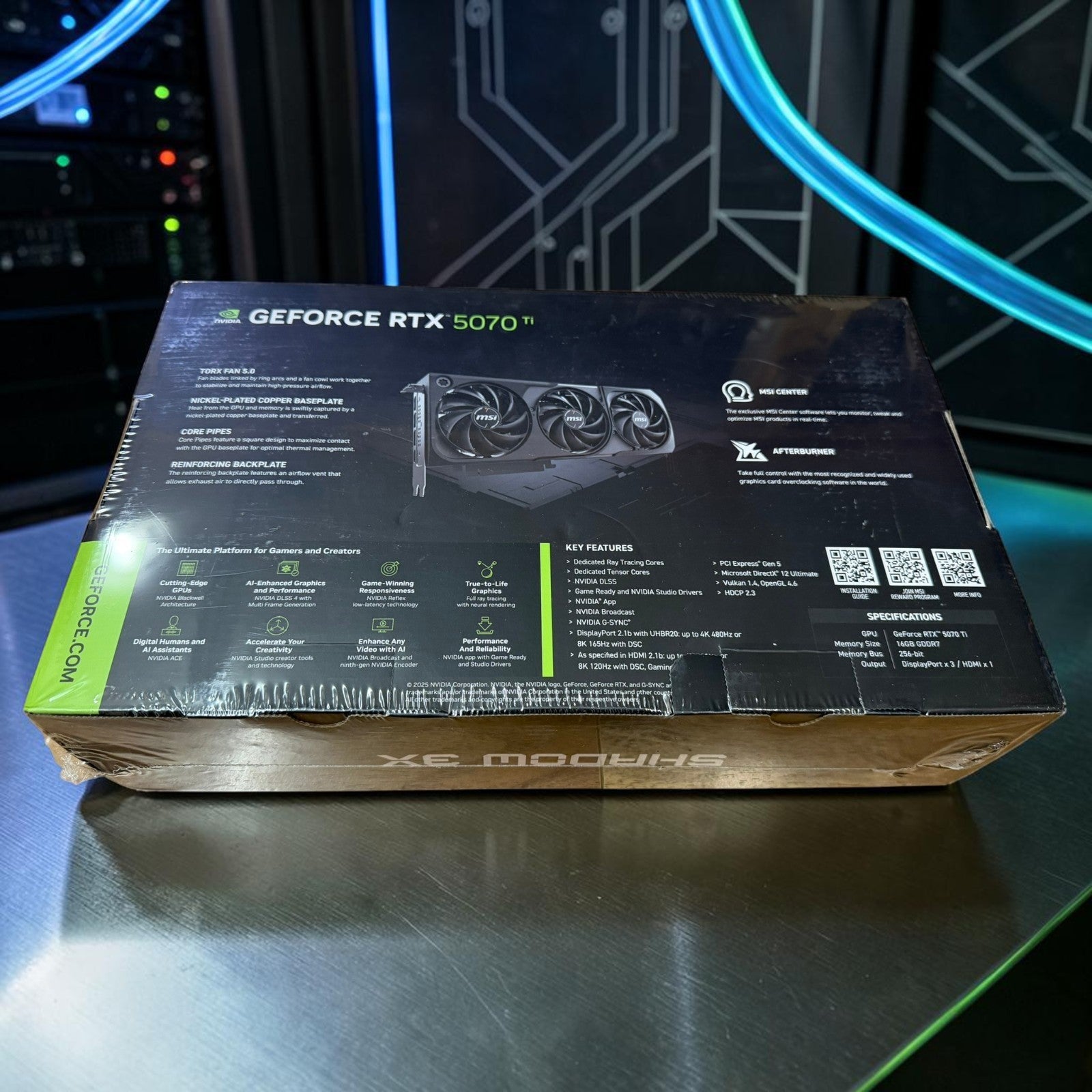 NEW MSI Shadow 3X OC RTX 5070 Ti 16GB GDDR7 Triple Fan [SEALED]