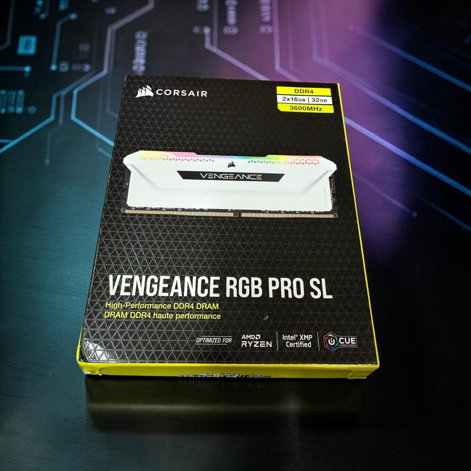NEW Corsair Vengeance RGB Pro SL 32GB 2x16 DDR4 3600mhz White RAM [SEALED]