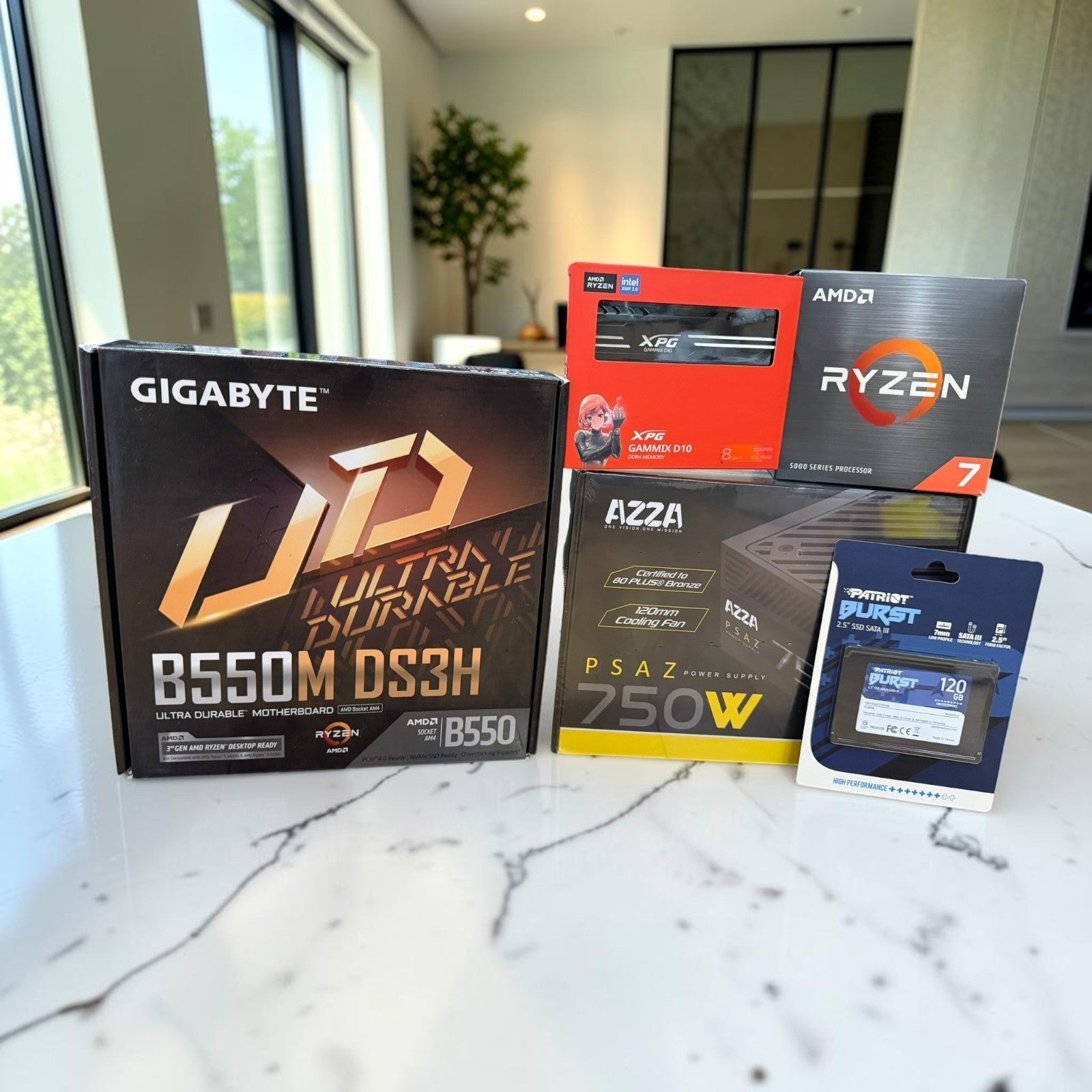 AMD Ryzen 7 5700 Gigabyte B550M DS3H Montech Air 100 ARGB Bundle [SEALED]