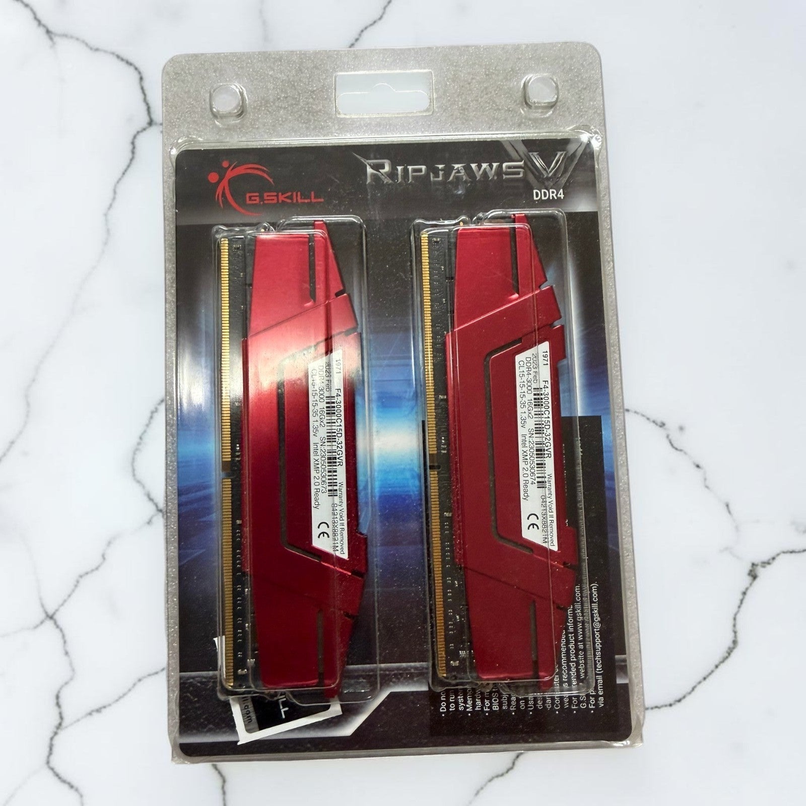 G.Skill Ripjaws V 32GB 2x16GB DDR4-3000 CL15 Red [SEALED] [Lifetime Warranty]