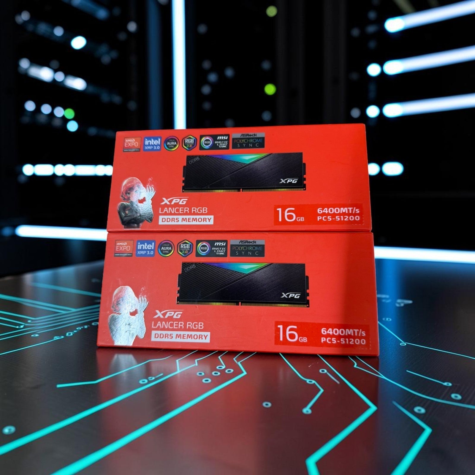 XPG Lancer RGB 32GB (2x16GB) DDR5-6400 CL32 Black [SEALED]