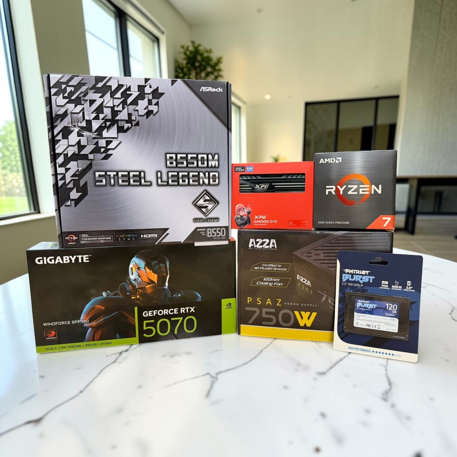 AMD Ryzen 7 5700 Gigabyte RTX 5070 12GB Steel Legend 16GB RAM Bundle [SEALED]