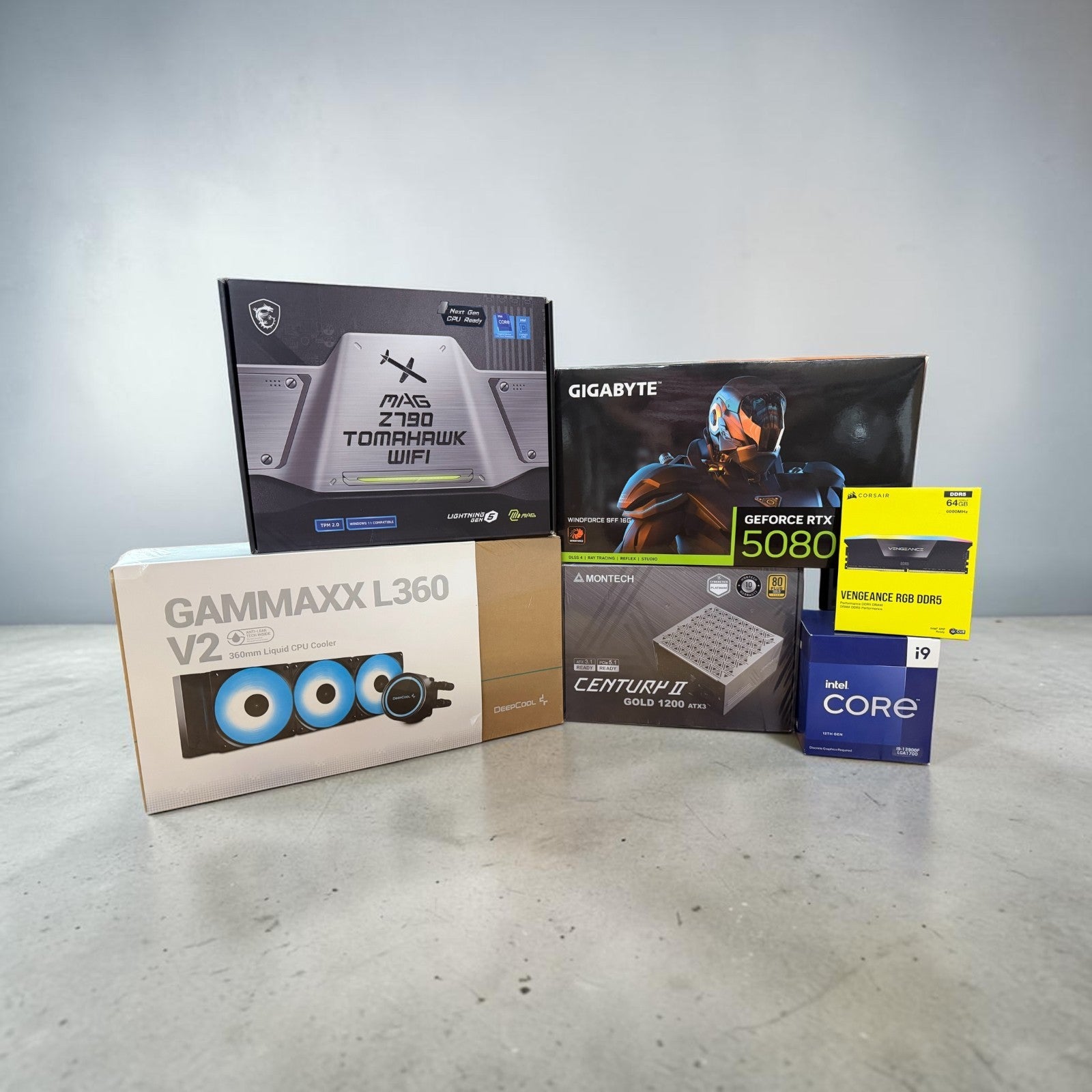 i9-13900F, Z790, RTX 5080 16GB, 64GB DDR5, 1200w GOLD PSU, 360mm AIO, [BUNDLE]
