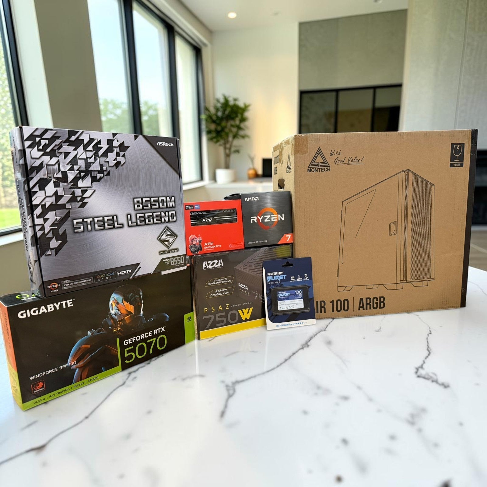AMD Ryzen 7 5700 Gigabyte RTX 5070 12GB Steel Legend 16GB RAM Bundle [SEALED]