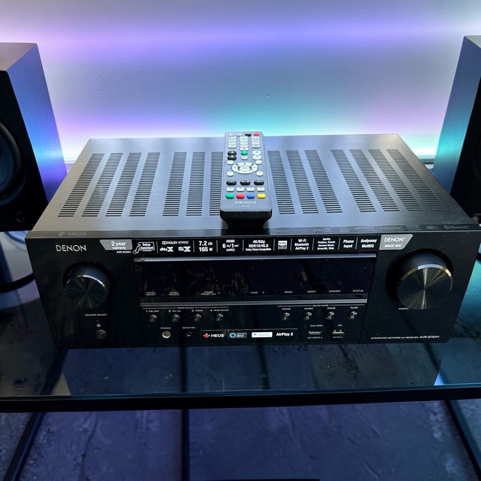 Denon AVR-S750H 7.2Ch 4K Dolby Atmos Wi-Fi Bluetooth Receiver [OPEN BOX - MINT]
