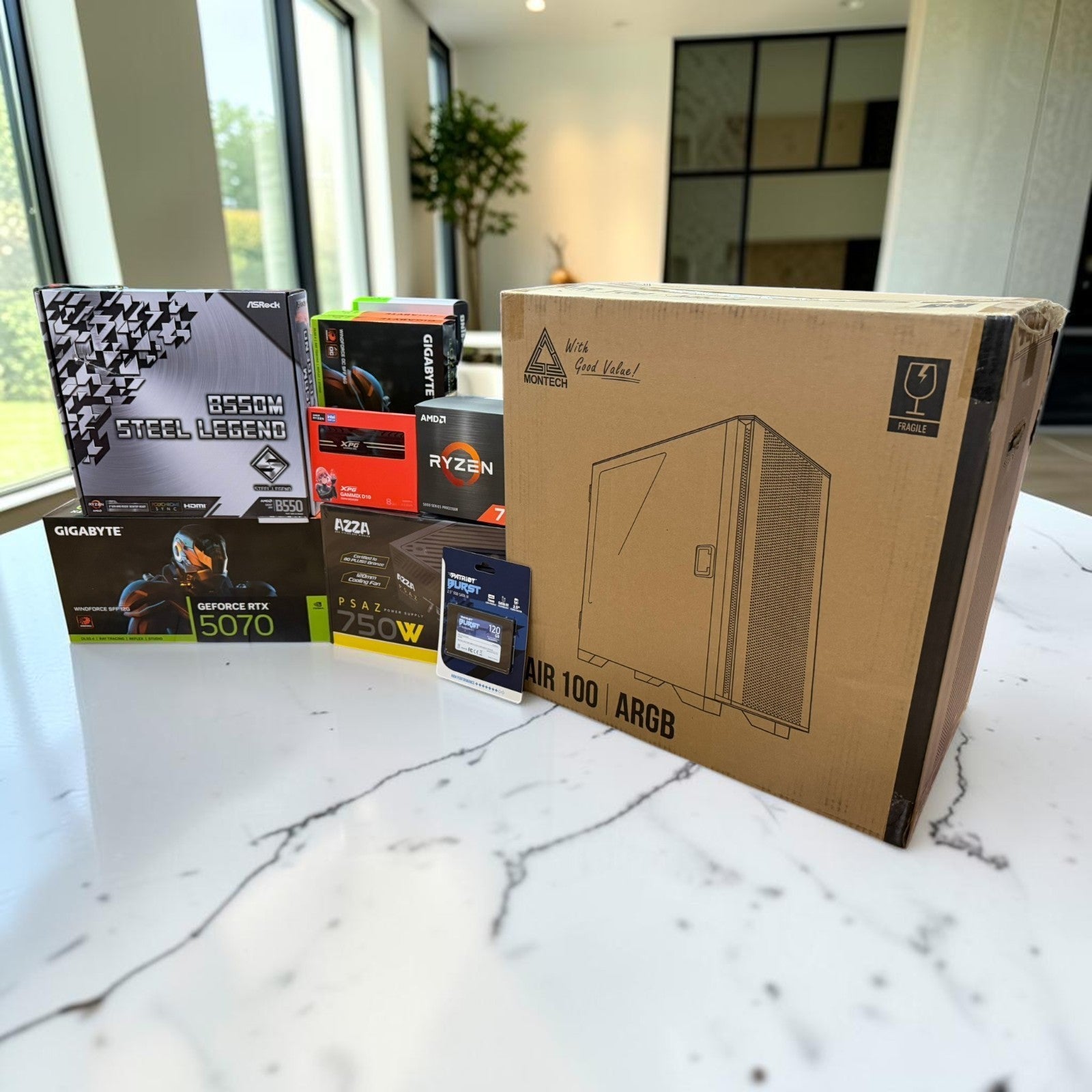 AMD Ryzen 7 5700 Gigabyte RTX 5070 12GB Steel Legend 16GB RAM Bundle [SEALED]