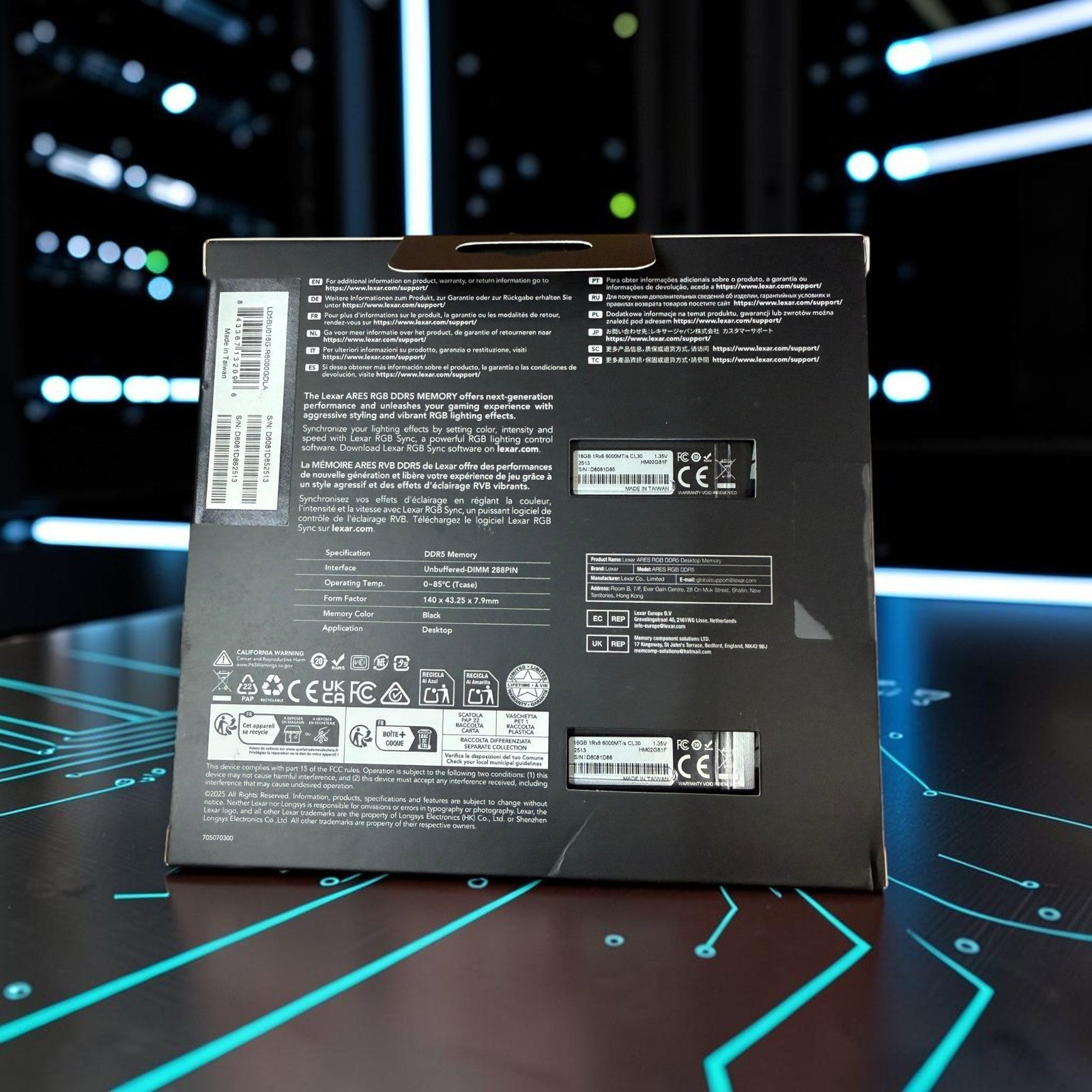Lexar ARES RGB 32GB (2x16GB) DDR5-6000 CL30 Black [SEALED]