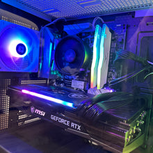 Load image into Gallery viewer, Brand New High End 6-Core Gaming PC, Ryzen 5 5600 (i9-9900K Performance), RTX 4070 Ti / 3070 Options, 16GB 3600mhz DDR4 Ram, 1TB NVME SSD
