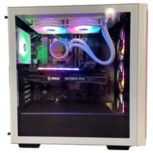 Load image into Gallery viewer, Brand New 8-Core High-End Gaming PC Ryzen 7 5700x (Better than i9-11900K), RTX 4070 Ti Options, 32GB 3200mhz DDR4 Ram, 1TB NVME SSD, WIFI + BT
