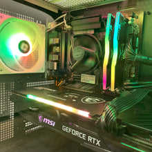 Load image into Gallery viewer, Brand New High End 6-Core Gaming PC, i5-9500, RTX 3060 Ti Options, 16GB 3600mhz DDR4 Ram, 1TB NVME SSD
