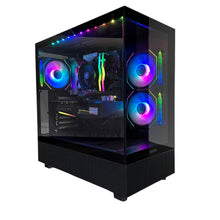 Load image into Gallery viewer, Brand New High End 6-Core Gaming PC, Ryzen 5 5500 (i7-9700 Performance), RTX 3070 Options, 16GB 3600mhz DDR4 Ram, 1TB NVME SSD
