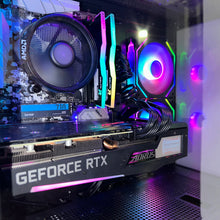 Load image into Gallery viewer, Brand New High End 6-Core Gaming PC, Ryzen 5 5500 (i7-9700 Performance), RTX 3070 Options, 16GB 3600mhz DDR4 Ram, 1TB NVME SSD
