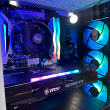 Load image into Gallery viewer, Brand New High End 6-Core Gaming PC, Ryzen 5 5600 (i9-9900K Performance), RTX 4070 Ti / 3070 Options, 16GB 3600mhz DDR4 Ram, 1TB NVME SSD
