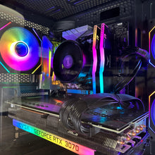 Load image into Gallery viewer, Brand New High End 6-Core Gaming PC, Ryzen 5 5600 (i9-9900K Performance), RTX 3070 Options, 16GB 3600mhz DDR4 Ram, 1TB NVME SSD
