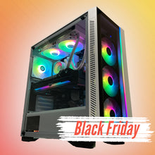 Load image into Gallery viewer, Brand New 8-Core High-End Gaming PC Ryzen 7 5700x (Similar to i9-11900K), RTX 4080 / 4070 Options, 32GB 3200mhz DDR4 Ram, 1TB NVME SSD, 4TB HDD, WIFI+BT
