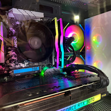 Load image into Gallery viewer, Brand New High End 6-Core Gaming PC, Ryzen 5 5600 (i9-9900K Performance), RTX 3070 Options, 16GB 3600mhz DDR4 Ram, 1TB NVME SSD
