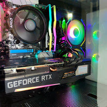 Load image into Gallery viewer, Brand New High End 6-Core Gaming PC, Ryzen 5 5500 (i7-9700 Performance), RTX 3070 Options, 16GB 3600mhz DDR4 Ram, 1TB NVME SSD
