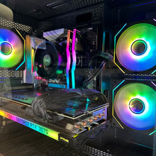 Load image into Gallery viewer, Brand New High End 6-Core Gaming PC, Ryzen 5 5600 (i9-9900K Performance), RTX 3070 Options, 16GB 3600mhz DDR4 Ram, 1TB NVME SSD
