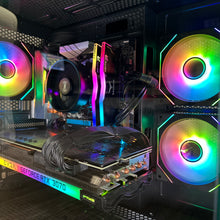 Load image into Gallery viewer, Brand New High End 6-Core Gaming PC, Ryzen 5 5600 (i9-9900K Performance), RTX 3070 Options, 16GB 3600mhz DDR4 Ram, 1TB NVME SSD
