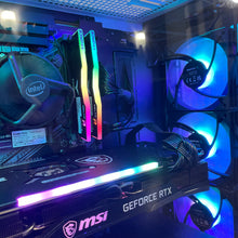 Load image into Gallery viewer, Brand New High End 6-Core Gaming PC, i5-9500, RTX 3060 Ti Options, 16GB 3600mhz DDR4 Ram, 1TB NVME SSD
