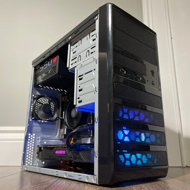 Brand New High-End 6-Core Gaming PC, Ryzen 5 5500 (Similar to i7-9700), GTX 1070 Ti Options, 16GB 3600mhz DDR4 Ram, 512GB NVME SSD, 500GB HDD Groovy Computers