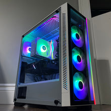 Load image into Gallery viewer, Brand New High End 6-Core Gaming PC, Ryzen 5 5600 (i9-9900K Performance), RTX 3070 Options, 16GB 3600mhz DDR4 Ram, 512GB SSD,  2TB HDD Groovy Computers
