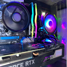 Load image into Gallery viewer, Brand New High End 6-Core Gaming PC, Ryzen 5 5500 (i7-9700 Performance), RTX 3070 Options, 16GB 3600mhz DDR4 Ram, 1TB NVME SSD
